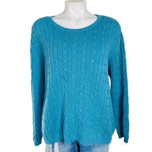 Vintage St John’s Bay Teal Twist Knit Sweater